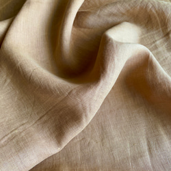 洗いざらしリネン生地 中薄 上質 イエローベージュ145×50cm〜 3枚目の画像