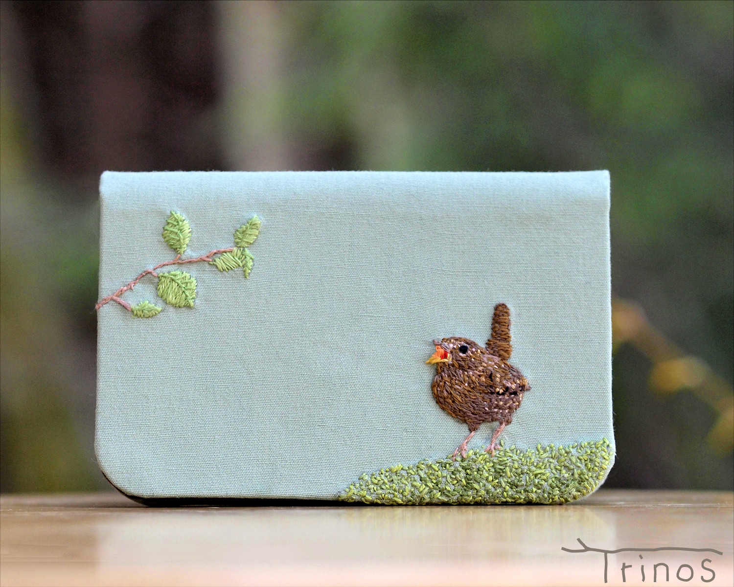 ミソサザイのパスケース / 名刺入れ (八ヶ岳の小鳥たち)