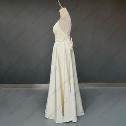 背中空き キャミソール ウェディングドレス 二次会 結婚式 前撮りドレス 574 4枚目の画像
