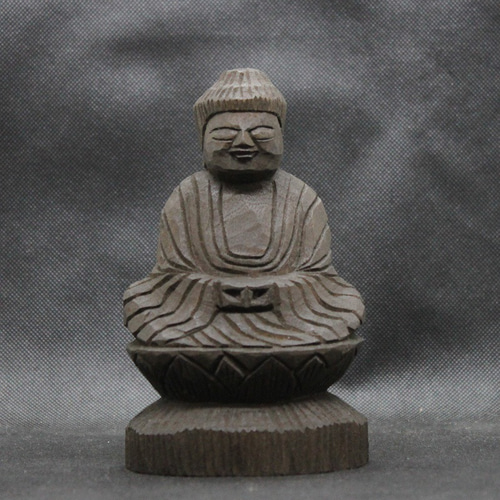 阿弥陀如来坐像(15cm an6423)仏像 円空仏 摸刻 木彫 阿弥陀如来坐像(15cm an6423)仏像 円空仏 摸刻 木彫 - メルカリ