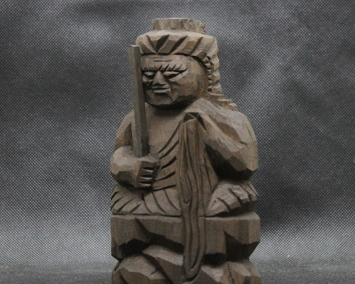 不動明王坐像（15cm fd4023）仏像 円空仏 摸刻 木彫 彫刻 円空