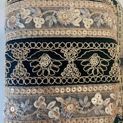 ラスト1点！ラグジュアリーな異国情緒漂う魅惑の高級インド刺繍レースパッチワーククラッチ❤︎フォーマルにもコンパクトサイズ 12枚目の画像