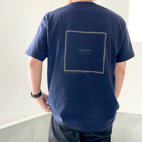 ユニセックス】オーガニックコットン バックプリント Tシャツ 7