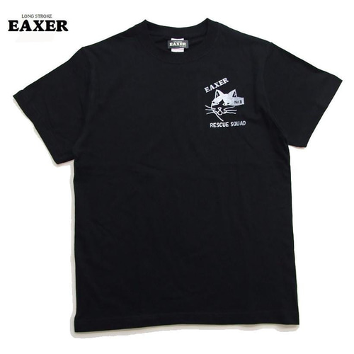 送料無料あり/レスキューTシャツ 黒S 特別猫救助隊 EAXER半袖T 送料無料あり/レスキューTシャツ 黒S 特別猫救助隊 EAXER半袖T