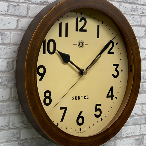 天然木使用 レトロ電波連続秒針掛け時計 SR25 （掛け置き兼用モデル