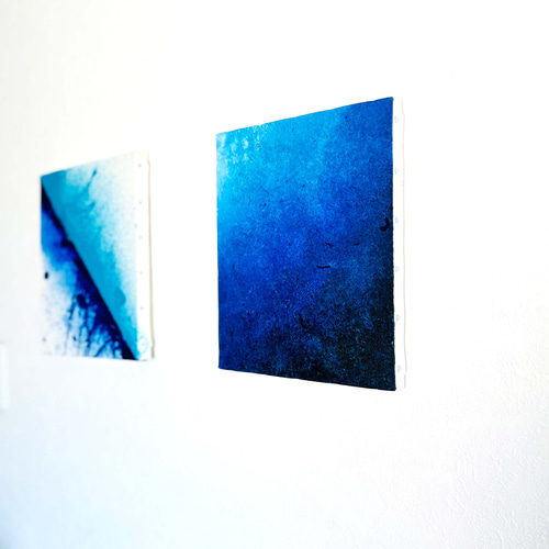零085】絵画 宇宙 青 空 海 抽象画 原画 インテリア 絵画 零