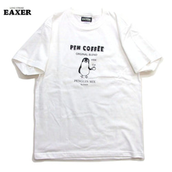 ペンギンコーヒーTシャツ M  ペンギン半袖Tシャツ オリジナルT penguin coffee ネコポス可 EAXER 1枚目の画像