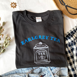 【６月初旬発送】《Tea-shirt》Earlgrey Tシャツ｜アールグレイの紅茶缶 1枚目の画像