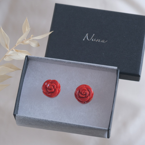14K 珊瑚 ピアス 薔薇 珊瑚ピアス・バラ 1324 | 三重県伊勢市 | ふるさと納税サイト
