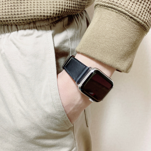 AppleWatch 8 7 レザーバンド 45 アップルウォッチ 5 6 ベルト本