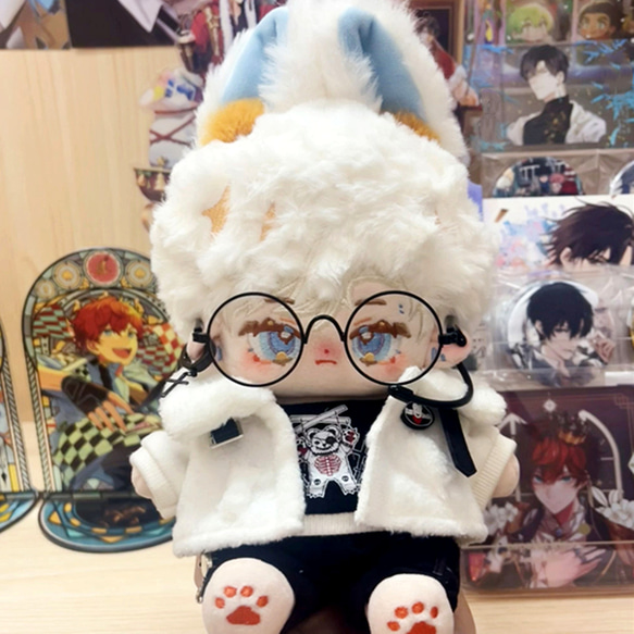 ヘッドフォン付き白髪ぬいぐるみ ヘッドフォン付き白髪ぬいぐるみ