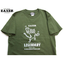 EAXER 伝説の猫マスクマンTシャツ L 男女兼用 イークサー ねこ半袖Tシャツ　戦うネコレスラーからの 2枚目の画像