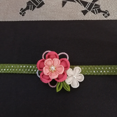 つまみ細工 帯留め 帯飾り 七五三 浴衣 成人式 お正月 着物