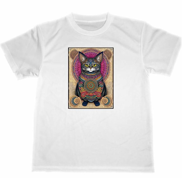 猫 曼荼羅 ドライ Tシャツ ネコ アニマル 曼陀羅 グッズ 猫 曼荼羅 ドライ Tシャツ ネコ アニマル 曼陀羅 グッズ