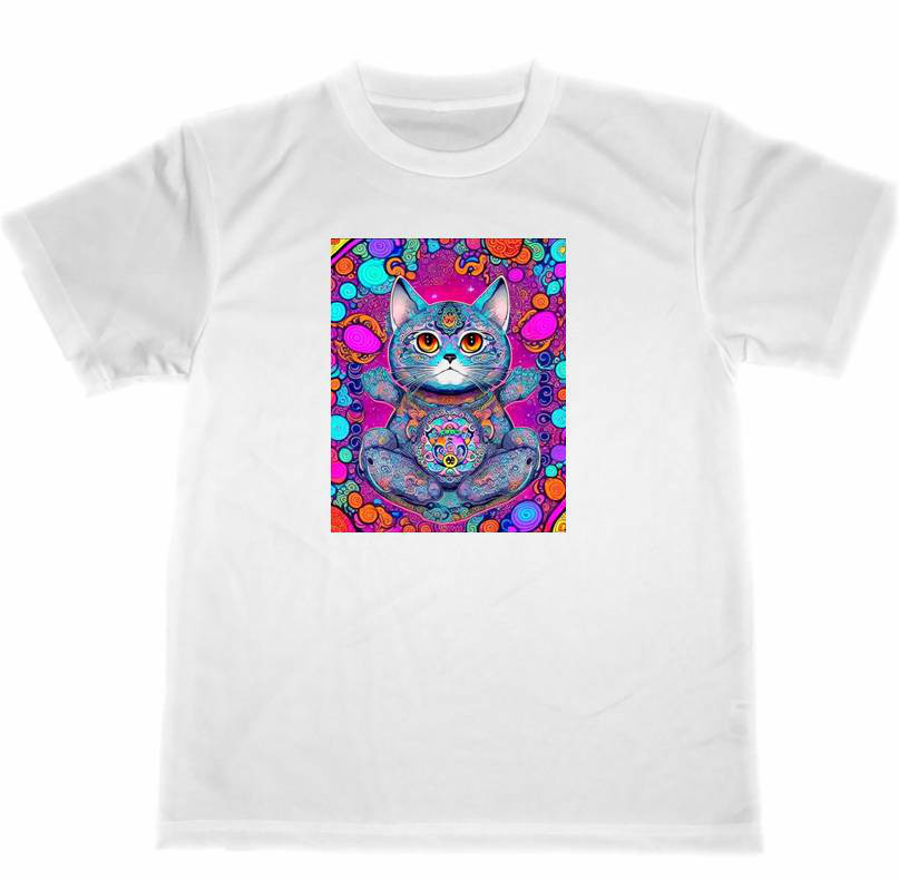 美品　&ellecy　猫曼荼羅　カットソー　ロングTシャツ　ネコマンダラ　M 美品 &ellecy 猫曼荼羅 カットソー ロングTシャツ ネコマンダラ M