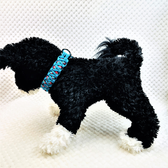 [公式]マクラメ編み＃170サイズ調節可能ワンタッチ着脱　中型犬用首輪 13枚目の画像