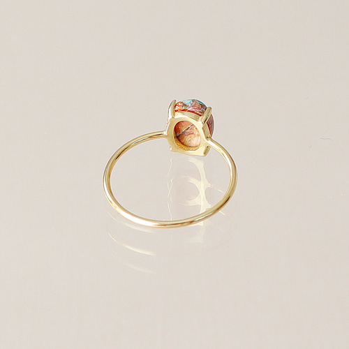 オイスターカッパーターコイズ オーバルカボション 約8×6mm