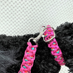 [公式]マクラメ編み＃170サイズ調節可能ワンタッチ着脱　小型犬用リードセット 7枚目の画像