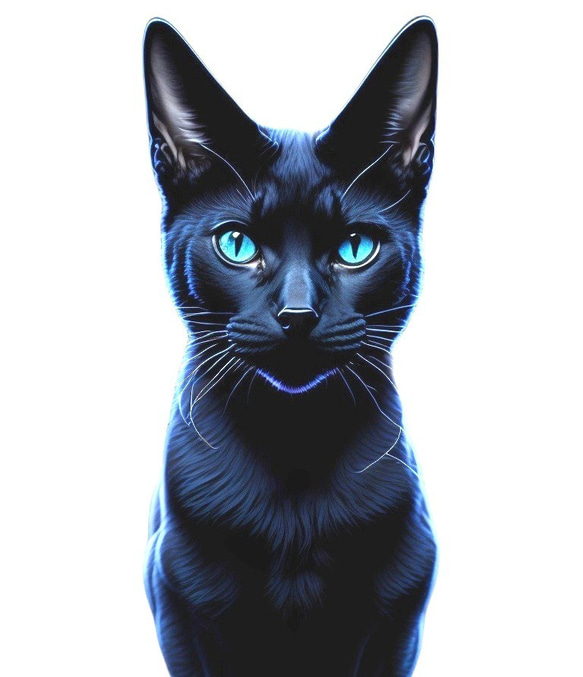 黒猫　ドライ　Tシャツ　アニマル　クロネコ　猫　イラスト　アート　グッズ 2枚目の画像