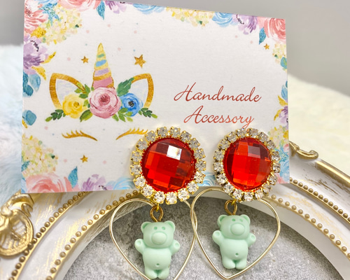 おもちママ♡です。ビジュー.ハンドメイド♡イヤリング♡ 0854_5.jpg