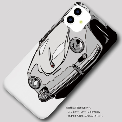 ポルシェ356のイラスト ハードケース型スマホケース iPhone&Android各