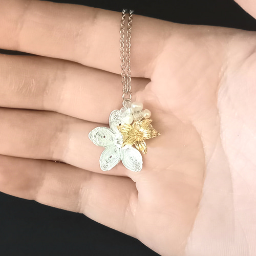 N-101]【秋田伝統工芸】銀線細工・チェーンネックレス② ネックレス