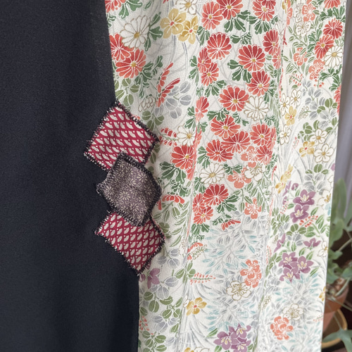 春夏 大きなサイズ 正絹着物リメイク 身幅130cm〜 ゆったりデザイン  