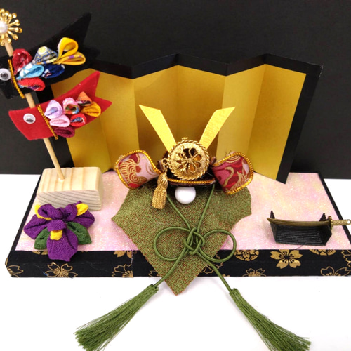 兜　五月人形　鯉のぼり　おしゃれ兜　リバティ　ハンドメイド　つまみ細工　可愛い 兜 五月人形 鯉のぼり おしゃれ兜 リバティ ハンドメイド つまみ