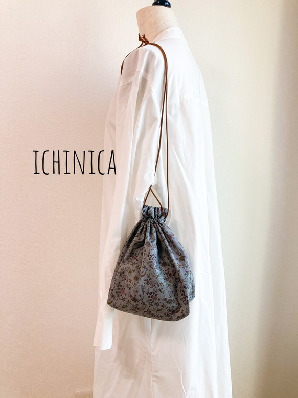 後染め リバティ 巾着バッグ 巾着バッグ ichinica 通販 15792222