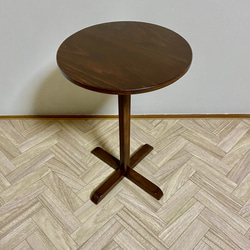 木製丸型サイドテーブル【受注製作販売】 1枚目の画像