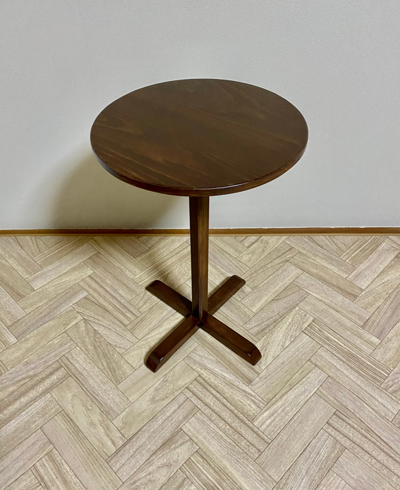 木製丸型サイドテーブル【受注製作販売】 1枚目の画像