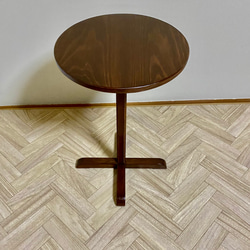 木製丸型サイドテーブル【受注製作販売】 6枚目の画像