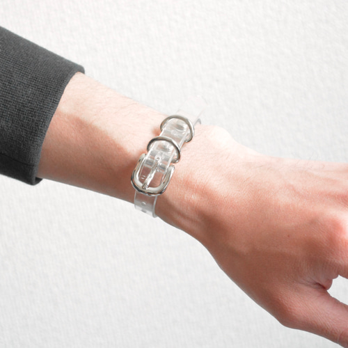 PVC 透明ブレスレット｜クリア シースルー 夏 メンズ レディース 個性