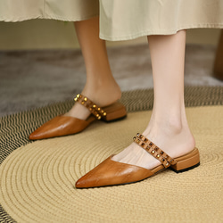 やぎ革 サンダル　スリッポン 歩きやすい 靴シューズ   レディース 3color　22～25サイズ　590 4枚目の画像