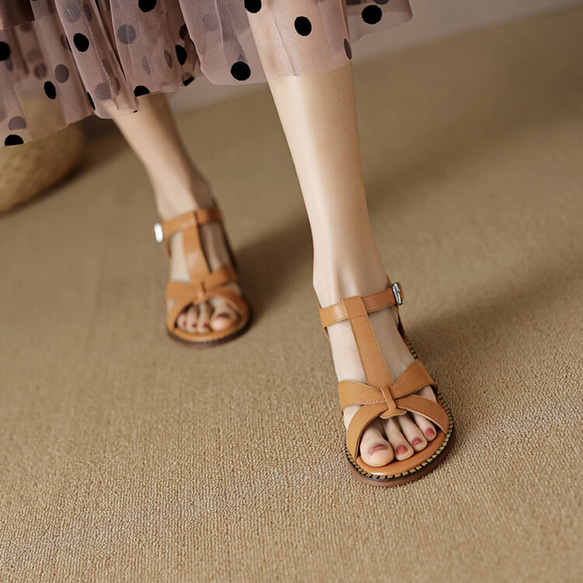 やぎ革 サンダル　スリッポン 歩きやすい 靴シューズ   レディース 2color　22～25サイズ　852 13枚目の画像