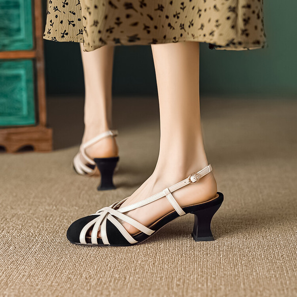 やぎ革 サンダル　スリッポン 歩きやすい 靴シューズ   レディース ４color　22～25サイズ　838 14枚目の画像