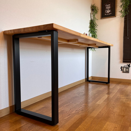 あなただけのカウンターテーブル ロ型アイアン脚 1800×500×710mm あなただけのカウンターテーブル ロ型アイアン脚 1800×500×710mm