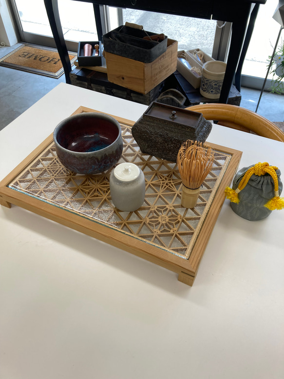 和田山真央　抹茶茶碗と抹茶入れ　どちらも一点もの 1枚目の画像