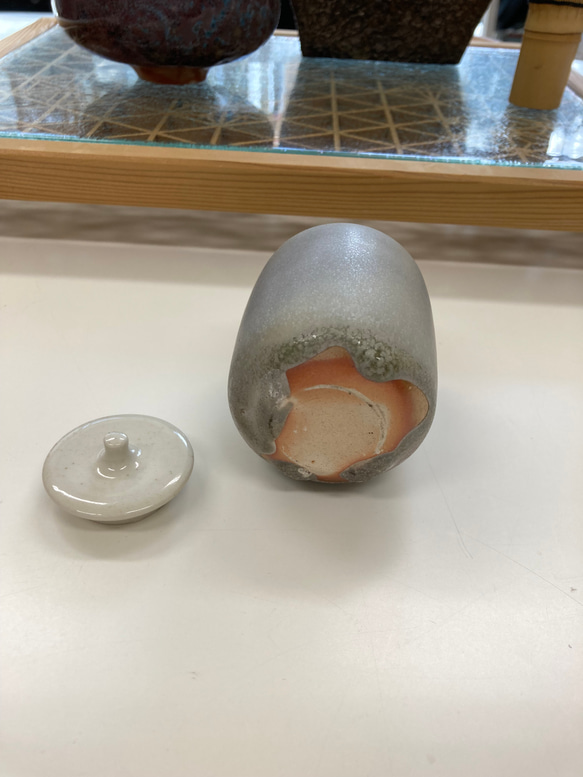 和田山真央　抹茶茶碗と抹茶入れ 5cm