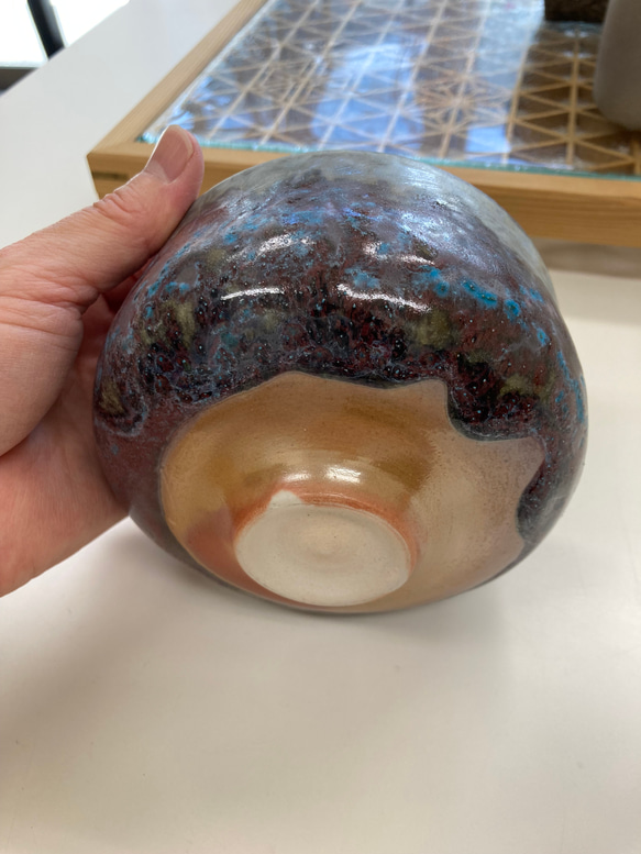 和田山真央　抹茶茶碗と抹茶入れ 5cm