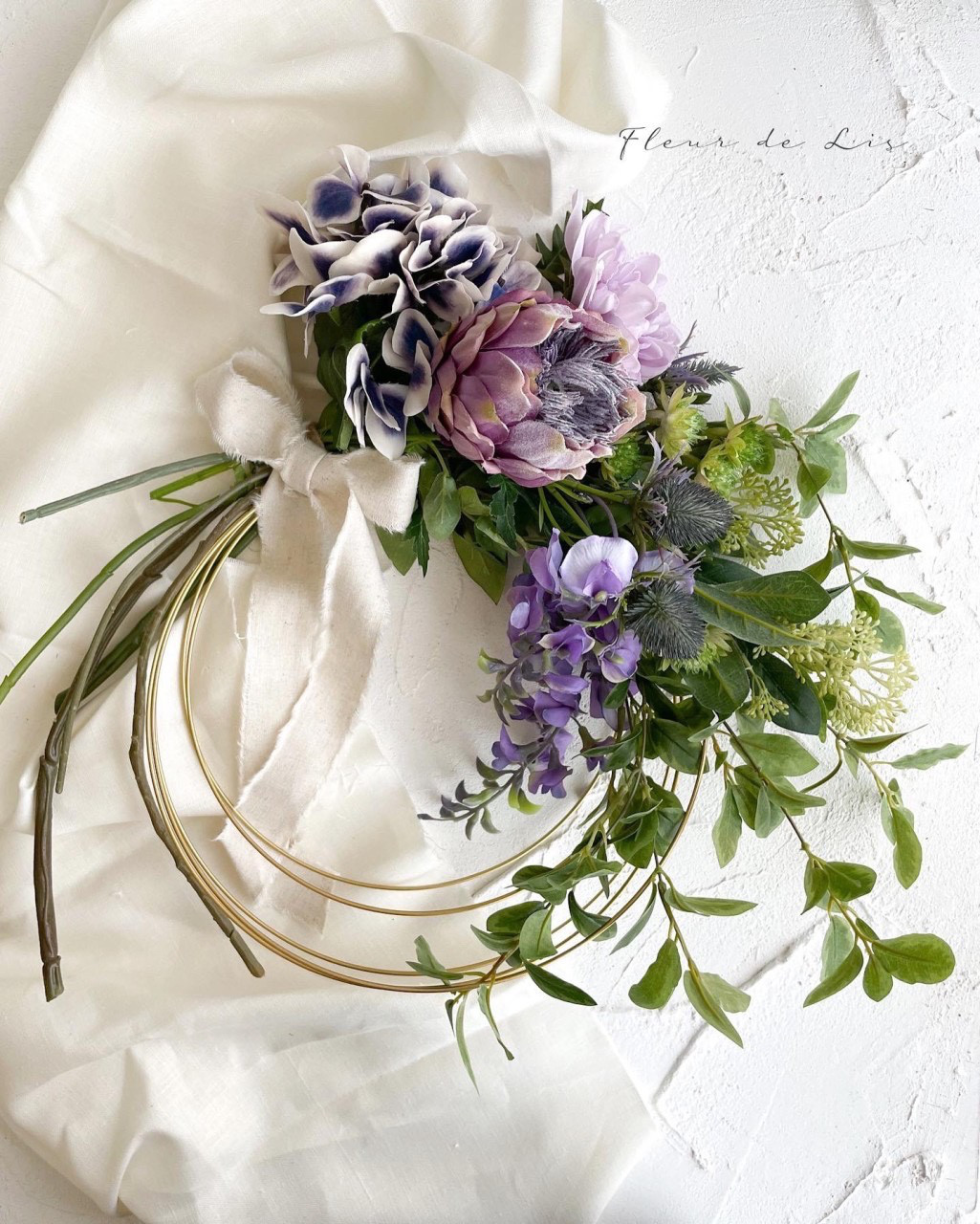 【紫陽花ハンドメイド2023】香藤花と紫陽花のリース