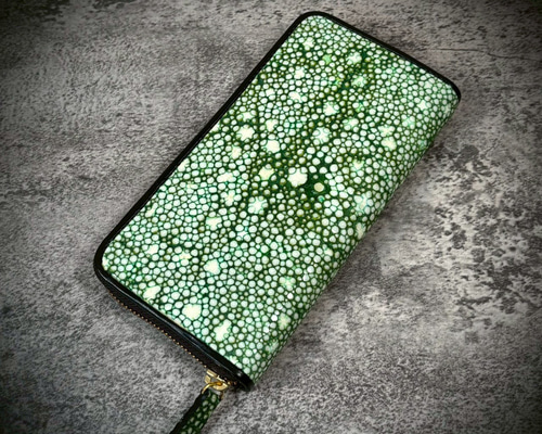 スタースティングレイ 長財布 エイ革 一枚革 ガルーシャ カイラギ