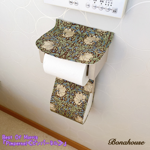 大人気柄！✩トイレットペーパーホルダーカバー ウィリアム・モリス
