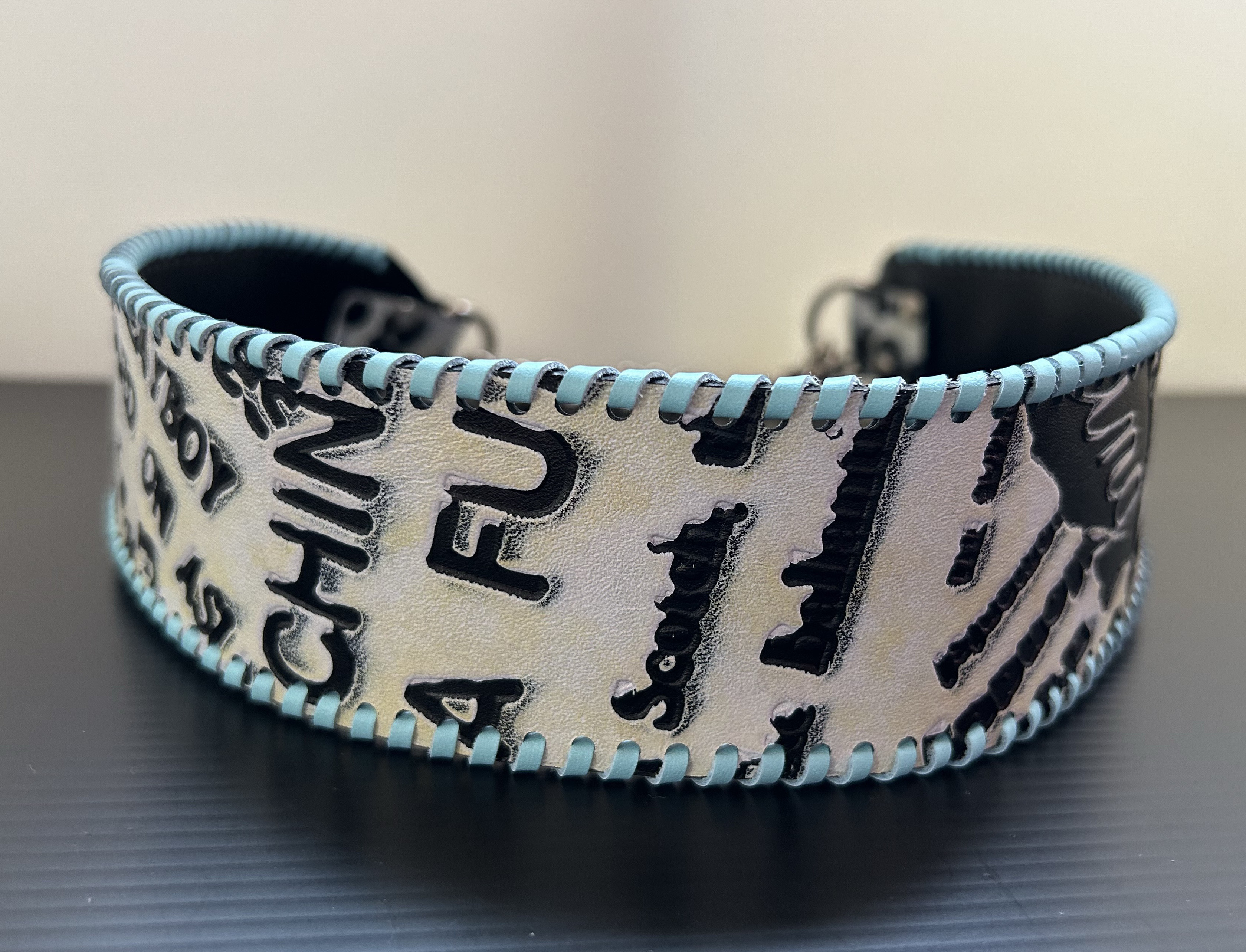 犬の本革ハーフチョークNo.237(大型犬)