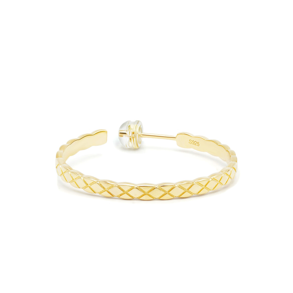 菱模様のフープピアス E0408（4週間発送） 3枚目の画像