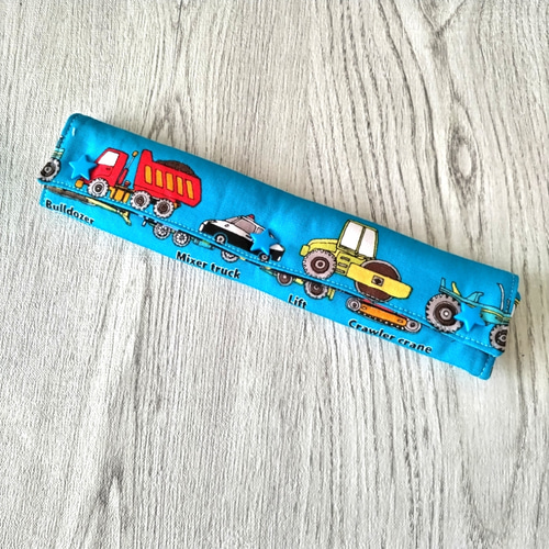 消防車 救急車 のりものが大好きな子にぴったりな水筒肩紐カバー 表も