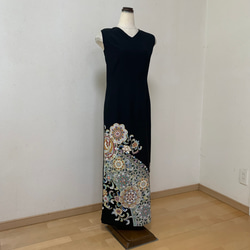 sakurako 様オーダー品】絹糸刺繍 金駒刺繍 枝梅 菊の花黒留