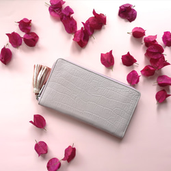【sale☆】収納力重視！長財布〈TORON〉Lavenderラベンダー 1枚目の画像