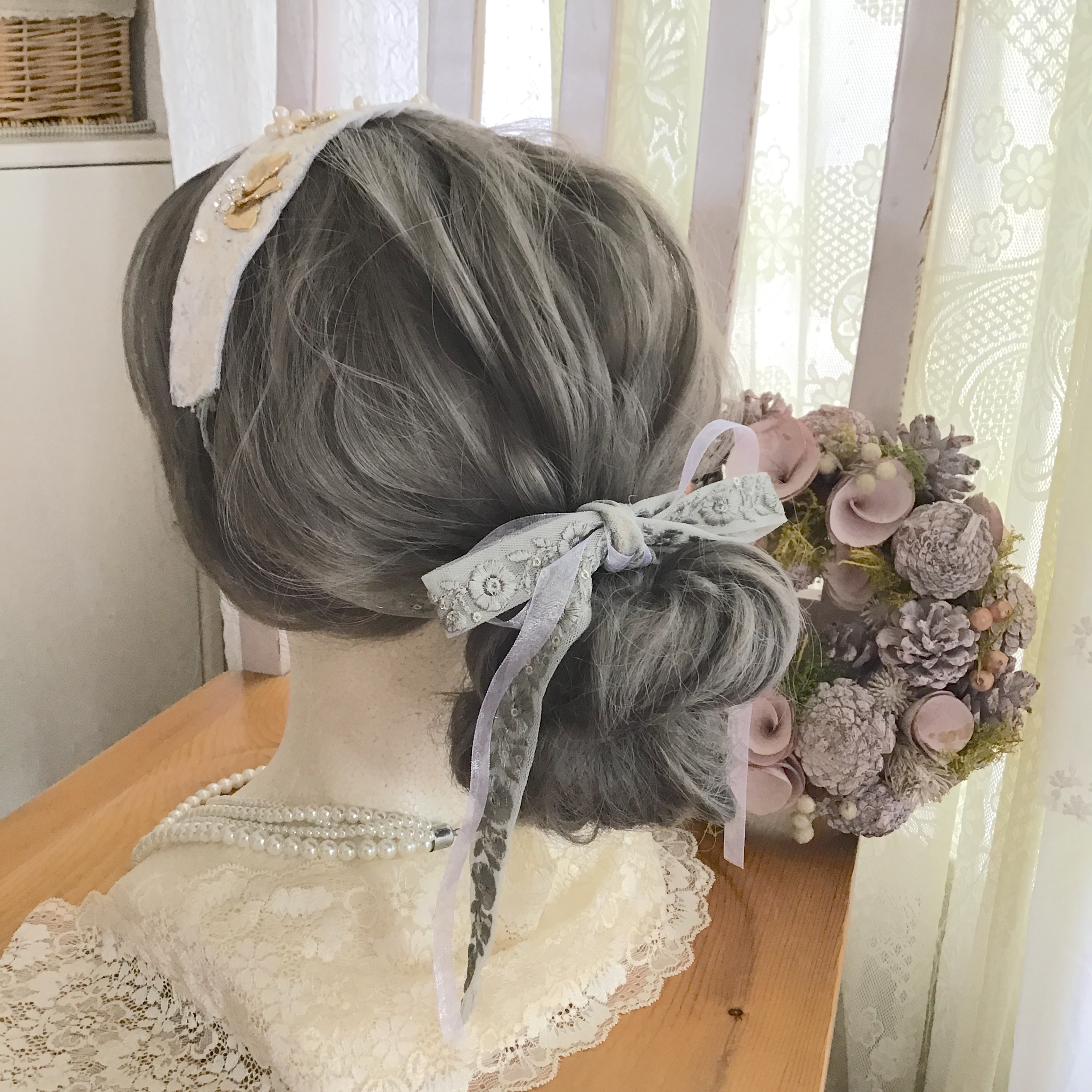 【٩꒰｡•◡•｡꒱۶ classical ヘッドドレス✽.｡.:*・】ウエディング　ブライダル　結婚式482