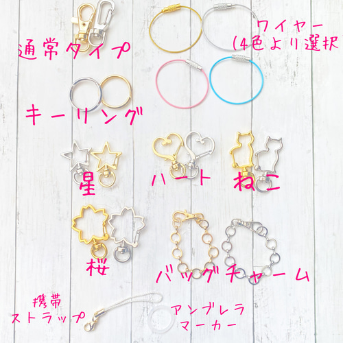 セミオーダー】名入れ☆クリアホロイニシャルキーホルダー ＊かな文字